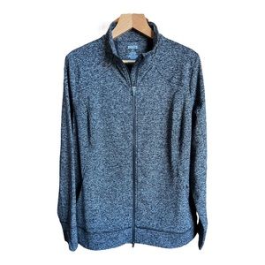 Duluth Trading Co Women’s Full Zip Grey Space Dye Fleece Interior Jacket, XL